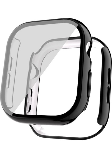 Apple Watch 10-11 46MM Sert Pc Kasa Electroplatink Çerçeveli Ekran Koruyucu Apple Watch Gard 36