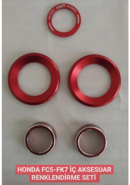 Honda Civic Fc5 Fk7 Kırmızı Halka Seti