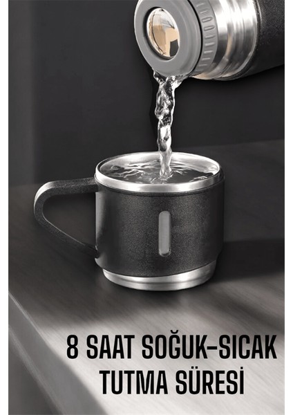 Wizard 500 ml Kapasiteli Taşınabilir Basınçlı Termos Seti Günlük Kullanım Için Ideal indirimleri