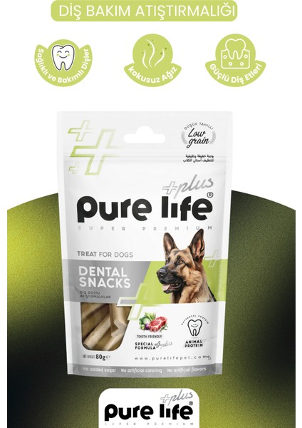 Purelife Plus Diş Dostu Köpek Atıştırmalıkları 80GR fiyatları