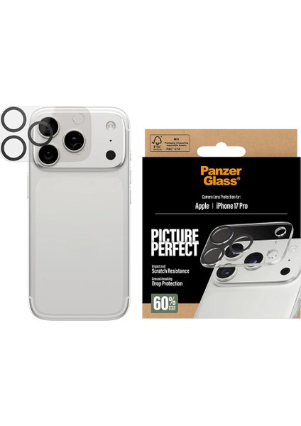 Pictureperfect iPhone 17 Pro Şeffaf Kamera Koruyucu