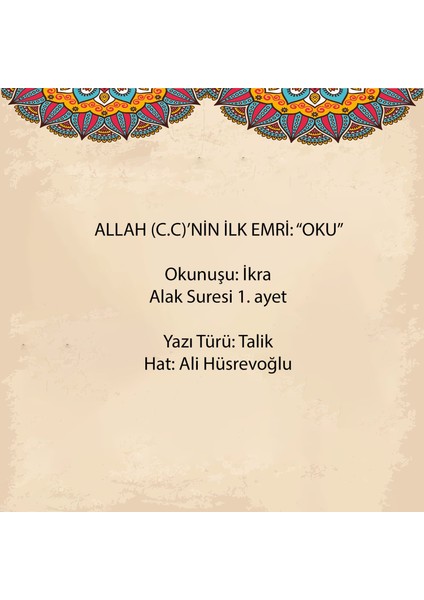 Ikra ( Oku ) Çerçeveli Tablo modelleri