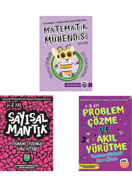 Dahi Olacak Çocuk 7-8 Yaş Matematik Süper Set (3 Kitap)