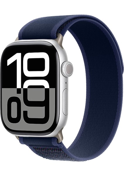 Apple Watch 10-11 46MM Uyumlu Kordon Trail Loop Naylon Örgü Kayış Krd-77