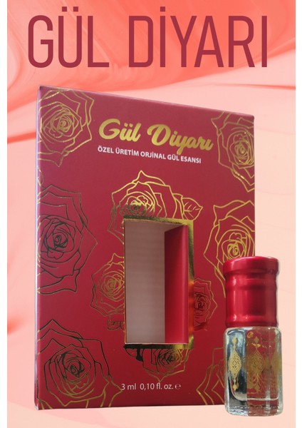 Özel Kutusunda Gül Diyarı Rose Land Alkolsüz Esans 3 ml 0,10 Fl Oz