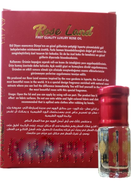 Özel Kutusunda Gül Diyarı Rose Land Alkolsüz Esans 3 ml 0,10 Fl Oz modelleri