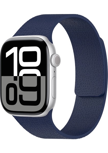 Apple Watch 7 41MM Lopard KRD-136 Kabartma Desenli Silikon Kordon