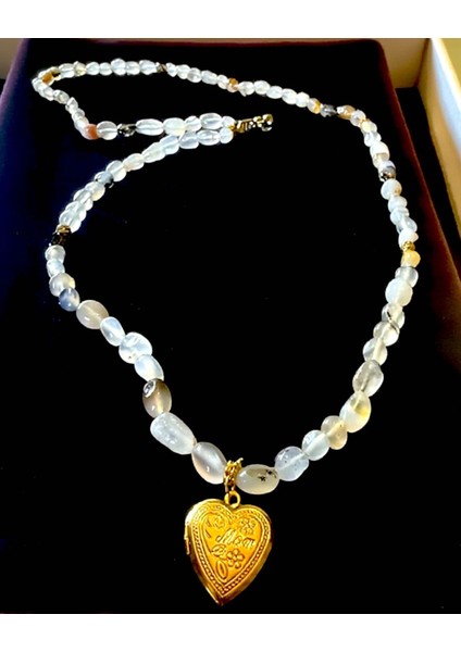 Sitrin Doğal Taş Uzun Kadın Kolye