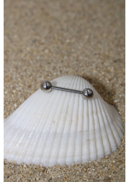 Piercing Cerrahi Çelik Piercing Kıkırdak Tragus Conch Helix Nipple Silver Renk Top Çap 4 mm Toplu