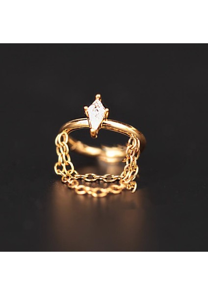 316 L Cerrahi Çelik Drakula Modeli Çicft Zincir Kilitli Halka Piercing 8mm x 1,2 mm