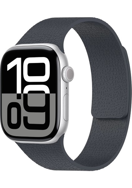 Apple Watch 7 41MM Lopard KRD-136 Kabartma Desenli Silikon Kordon