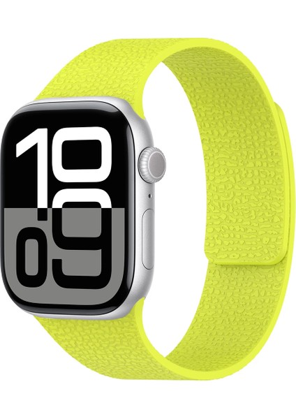Apple Watch 38MM Lopard KRD-136 Kabartma Desenli Silikon Kordon
