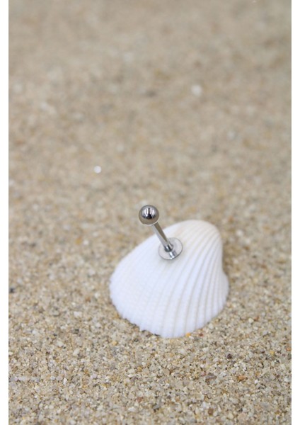 Piercing Cerrahi Çelik Piercing Kıkırdak Tragus Conch Helix Silver Renk Top Çap 3 mm Labret