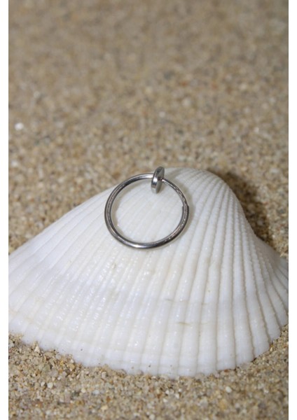 Piercing Cerrahi Çelik Piercing Sıkıştırma Halka Kıkırdak Septum Tragus Conch Silver Renk Yaylı