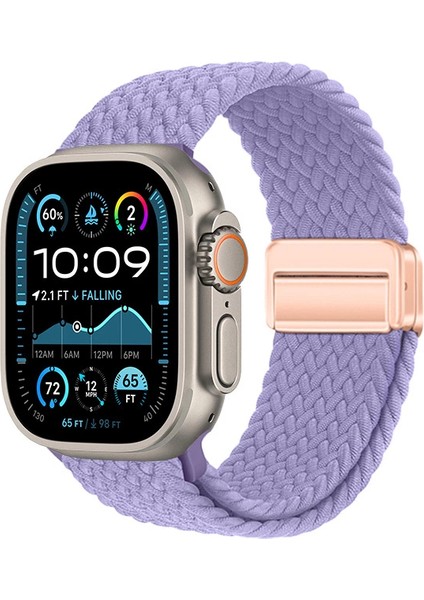 Apple Watch Ultra 49MM Lopard KRD-134 Örgü Tasarımlı Hasır Kordon Strap Kayış