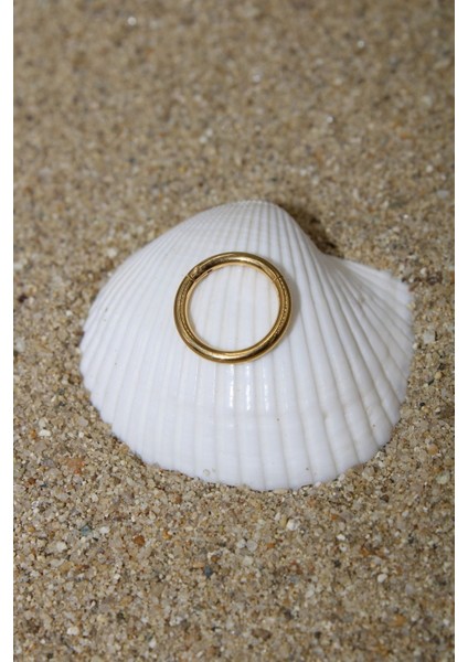 Piercing Cerrahi Çelik Piercing Klipsli Kıkırdak Septum Tragus Conch Helix Gold Renk Klasik Halka