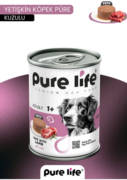 Purelife Pate Kuzu Etli Yetişkin Köpek Konserve Mama 400GR modelleri