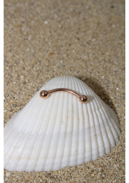 Piercing Kaş Piercing Snug Cerrahi Çelik Rose Renk Top Çap 3 mm