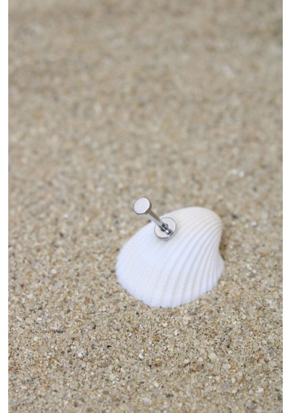 Piercing Cerrahi Çelik Piercing Kıkırdak Tragus Conch Helix Silver Renk Küçük Üç Top Labret