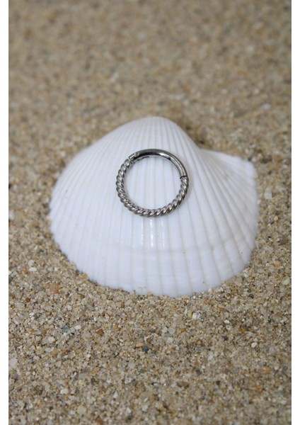 Piercing Cerrahi Çelik Piercing Burma Klipsli Kıkırdak Septum Tragus Conch Helix Silver Renk Halka