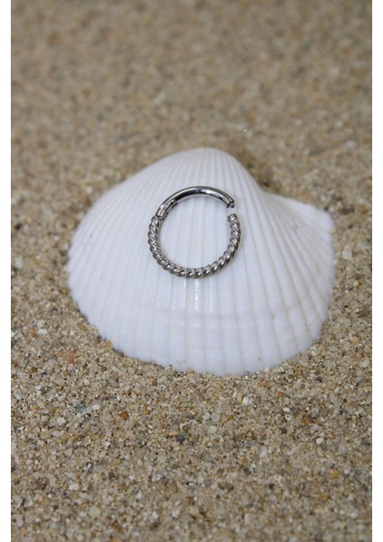 Piercing Cerrahi Çelik Piercing Burma Klipsli Kıkırdak Septum Tragus Conch Helix Silver Renk Halka fiyatları