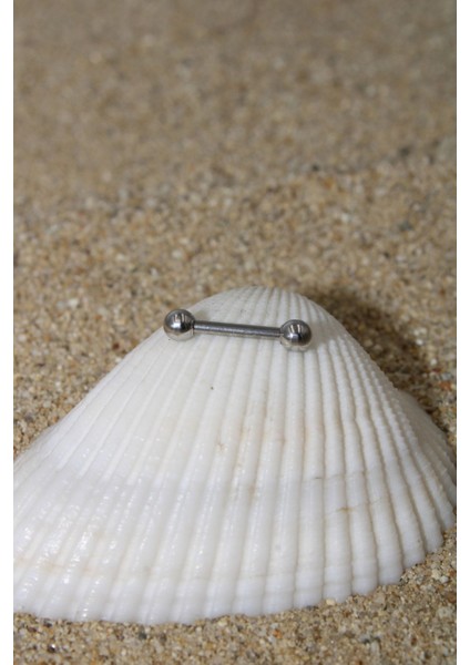 Piercing Cerrahi Çelik Piercing Kıkırdak Tragus Conch Helix Nipple Silver Renk Top Çap 3 mm Toplu
