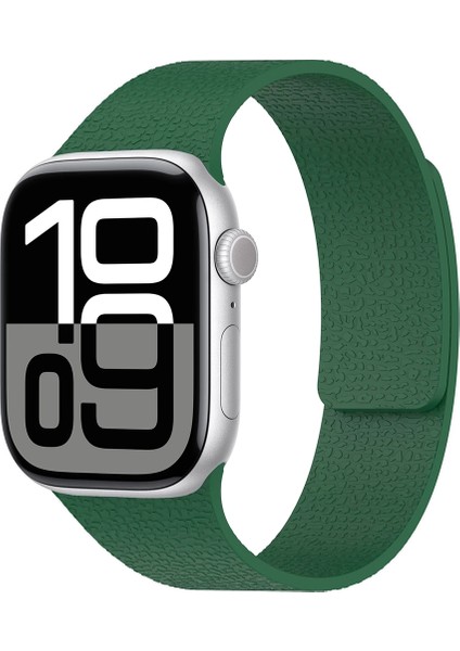 Apple Watch 7 41MM Lopard KRD-136 Kabartma Desenli Silikon Kordon