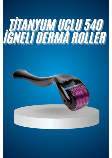 Wizard Titanyum Uçlu Derma Roller 540 Iğneli 1 mm Gözenek Azaltıcı Akne Izlerine Uygun