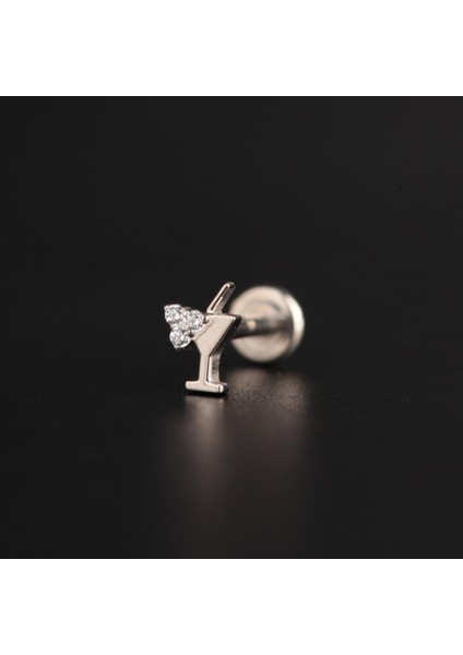 Yüksek Kalite G23 Titanyum Zirkon Taşlı Kokteyl Kıkırdak Helix Tragus Titanium Piercing