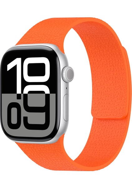 Apple Watch 7 41MM Lopard KRD-136 Kabartma Desenli Silikon Kordon