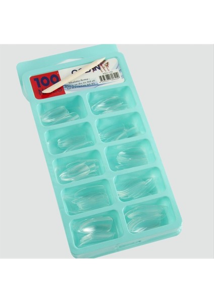 Allzey 100 Adet Takma Tırnak-Şeffaf