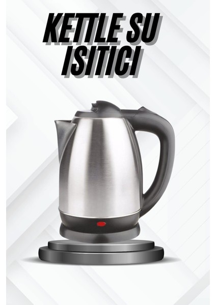 Wizard Kettle Su Isıtıcı C F Priz Uyumlu 220 - 240 V Paslanmaz Çelik Kablolu