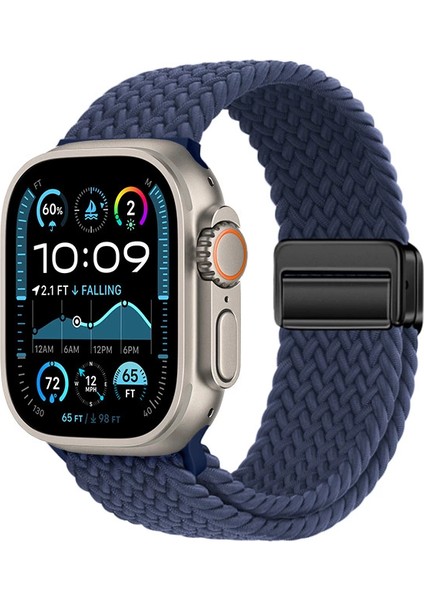 Apple Watch Ultra 49MM Lopard KRD-134 Örgü Tasarımlı Hasır Kordon Strap Kayış