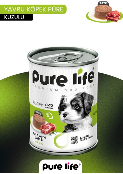 Purelife Pate Kuzu Etli Yavru Köpek Konserve Mama 400GR modelleri