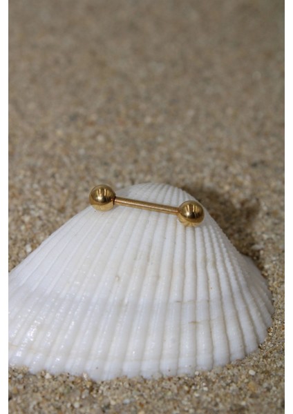 Piercing Cerrahi Çelik Piercing Kıkırdak Tragus Conch Helix Nipple Gold Renk Top Çap 4 mm Toplu