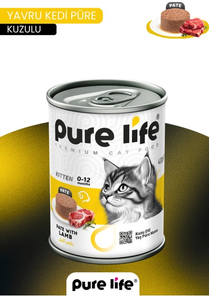 Purelife Pate Kuzulu Yavru Kedi Konserve Mama 400GR modelleri