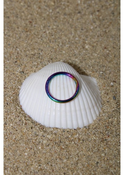 Piercing Cerrahi Çelik Piercing Klipsli Kıkırdak Septum Tragus Conch Helix Gökkuşağı Renk Klasik