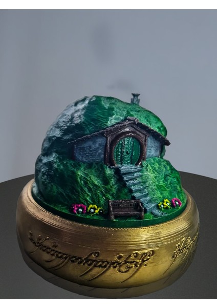 Yüzüklerin Efendisi Hobbit Ev Mini Figür -Figür Hediye - Hobbiton Heykel Figür modelleri