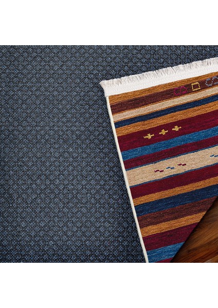 Mavi Çizgili Modern Etnik Desenli Halı | Makinada Yıkanabilir | Hav Toz Vermez | Leke Tutmayaz | Kaymaz Taban | Dijital Makine Baskı | Salon Yolluk Mutfak Halısı fırsatları
