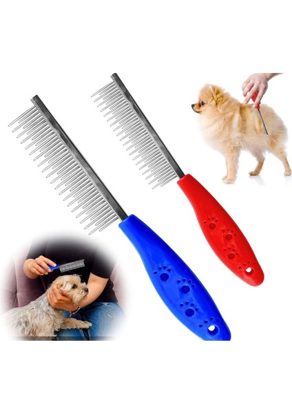 Tüy Açıcı Kedi Köpek Tarağı Tek Taraflı Metal Dişli Evcil Hayvan Bakım Fırçası