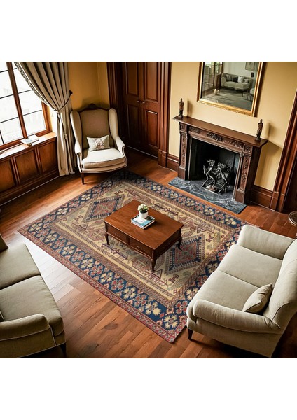 Krem Madalyon Modern Etnik Desenli Halı | Makinada Yıkanabilir | Hav Toz Vermez | Leke Tutmayaz | Kaymaz Taban | Dijital Makine Baskı | Salon Yolluk Mutfak Halısı fiyatları