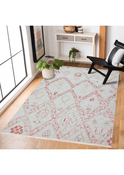 Kırmızı Etnik Modern Etnik Desenli Halı | Makinada Yıkanabilir | Hav Toz Vermez | Leke Tutmayaz | Kaymaz Taban | Dijital Makine Baskı | Salon Yolluk Mutfak Halısı fiyatları