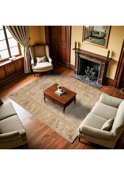 Krem Bordürlü Modern Etnik Desenli Halı | Makinada Yıkanabilir | Hav Toz Vermez | Leke Tutmayaz | Kaymaz Taban | Dijital Makine Baskı | Salon Yolluk Mutfak Halısı fiyatları