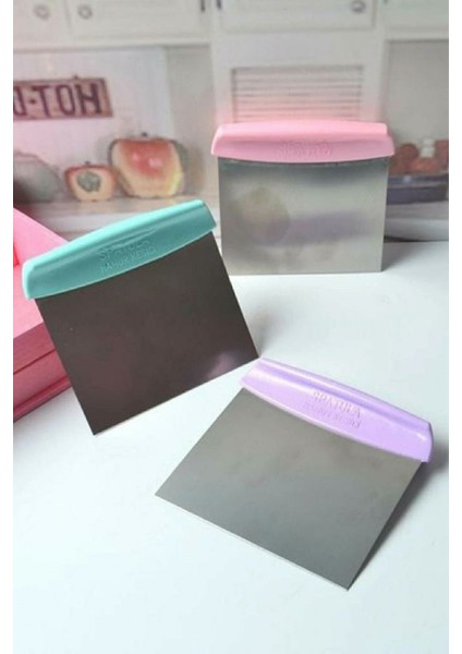 Metal Spatula Hamur Kesici Kazıyıcı ve Cips Doğrayıcı, Sebze Meyve Dilimleyici 2’li Set modelleri