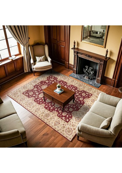 Bordo Çiçekli Modern Etnik Desenli Halı | Makinada Yıkanabilir | Hav Toz Vermez | Leke Tutmayaz | Kaymaz Taban | Dijital Makine Baskı | Salon Yolluk Mutfak Halısı fiyatları