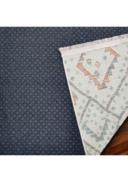 Mavi Etnik Modern Etnik Desenli Halı | Makinada Yıkanabilir | Hav Toz Vermez | Leke Tutmayaz | Kaymaz Taban | Dijital Makine Baskı | Salon Yolluk Mutfak Halısı fırsatları