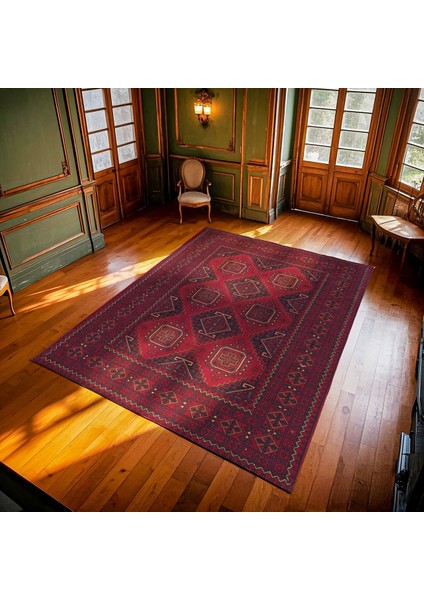 Bordo Bordürlü Modern Etnik Desenli Halı | Makinada Yıkanabilir | Hav Toz Vermez | Leke Tutmayaz | Kaymaz Taban | Dijital Makine Baskı | Salon Yolluk Mutfak Halısı modelleri