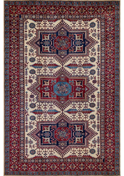 Bordo Madalyon Modern Etnik Desenli Halı | Makinada Yıkanabilir | Hav Toz Vermez | Leke Tutmayaz | Kaymaz Taban | Dijital Makine Baskı | Salon Yolluk Mutfak Halısı
