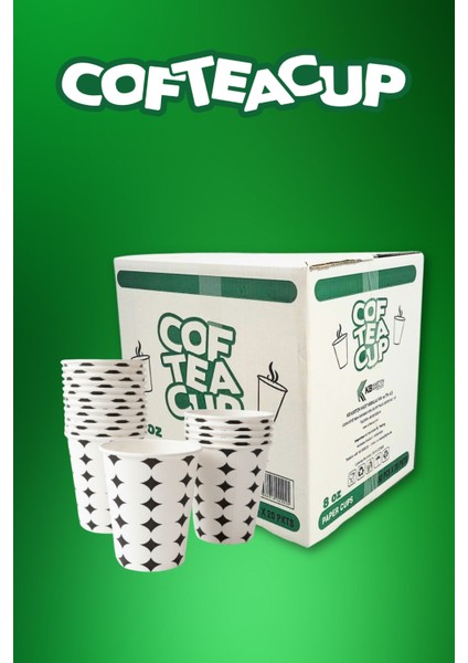 Yıldızlı Karton Bardak 100 Adet 8 Oz - 240 ml indirimleri