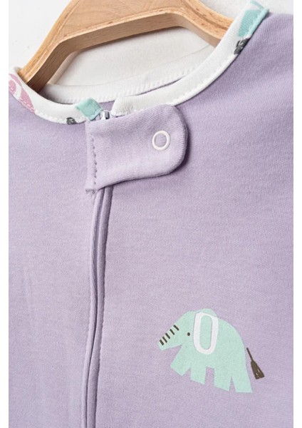 %100 Pamuk 9-12-18 Ay Renkli Fil 3'lü Patiksiz Manşetli Tulum (Kız Erkek Bebek Çocuk) fırsatları